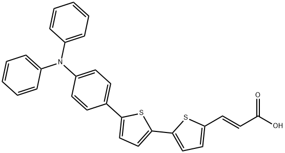 2-Propenoic acid, 3-[5'-[4-(diphenylamino)phenyl][2,2'-bithiophen]-5-yl]-, (2E)- Structure