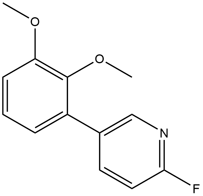 5-(2,3-Dimethoxyphenyl)-2-fluoropyridine Structure