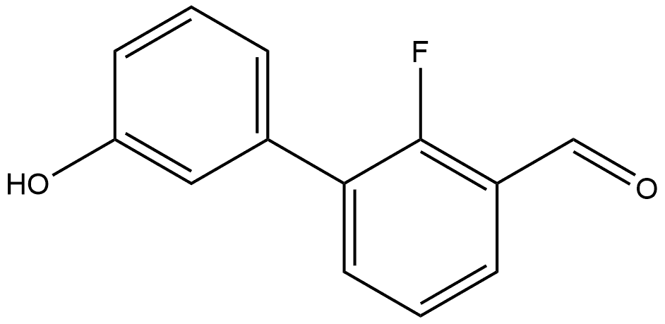 2-fluoro-3-(3-hydroxyphenyl)benzaldehyde Structure