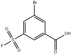 Benzoic acid, 3-bromo-5-(fluorosulfonyl)- Structure