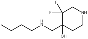 4-Piperidinol, 4-[(butylamino)methyl]-3,3-difluoro- Structure
