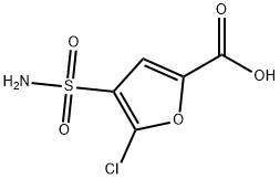 5-chloro-4-sulfamoylfuran-2-carboxylic acid 구조식 이미지