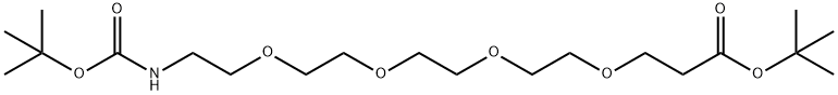 5,8,11,14-Tetraoxa-2-azaheptadecanedioic acid, 1,17-bis(1,1-dimethylethyl) ester 구조식 이미지