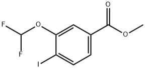 Benzoic acid, 3-(difluoromethoxy)-4-iodo-, methyl ester Structure