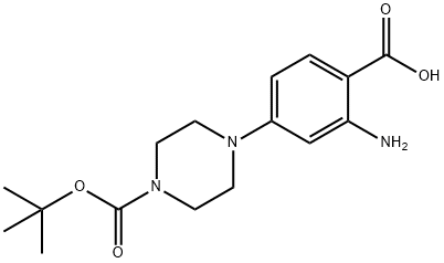 2-amino-4-{4-[(tert-butoxy)carbonyl]piperazin-1-yl}benzoic acid Structure