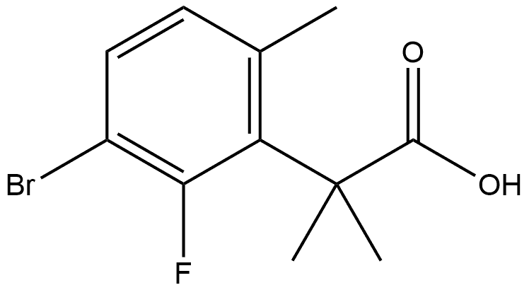 2-(3-bromo-2-fluoro-6-methylphenyl)-2-methylpro
panoic acid Structure