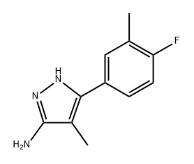 3-(4-Fluoro-3-methylphenyl)-4-methyl-1h-pyrazol-5-amine 구조식 이미지