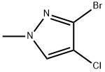 1H-Pyrazole, 3-bromo-4-chloro-1-methyl- 구조식 이미지