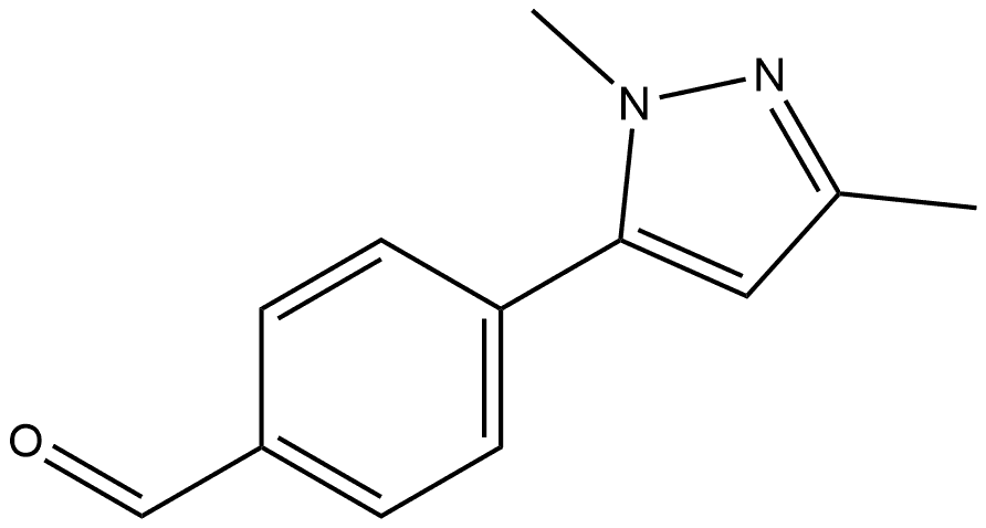 4-(1,3-Dimethyl-1H-pyrazol-5-yl)benzaldehyde Structure