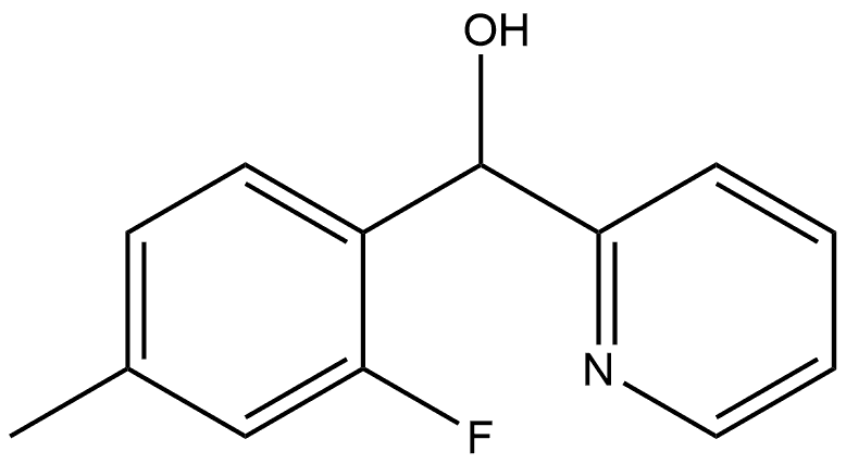 α-(2-Fluoro-4-methylphenyl)-2-pyridinemethanol Structure