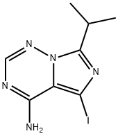 Imidazo[5,1-f][1,2,4]triazin-4-amine, 5-iodo-7-(1-methylethyl)- Structure