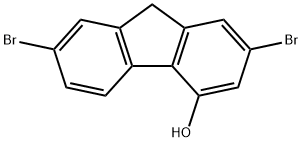 2,7-Dibromo-9H-fluoren-4-ol Structure