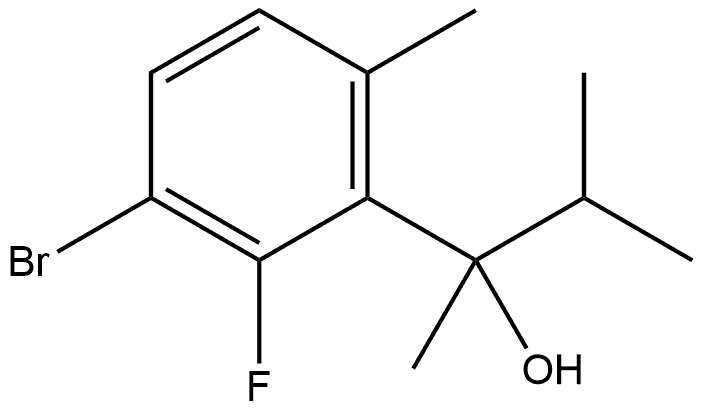 3-Bromo-2-fluoro-α,6-dimethyl-α-(1-methylethyl)benzenemethanol Structure