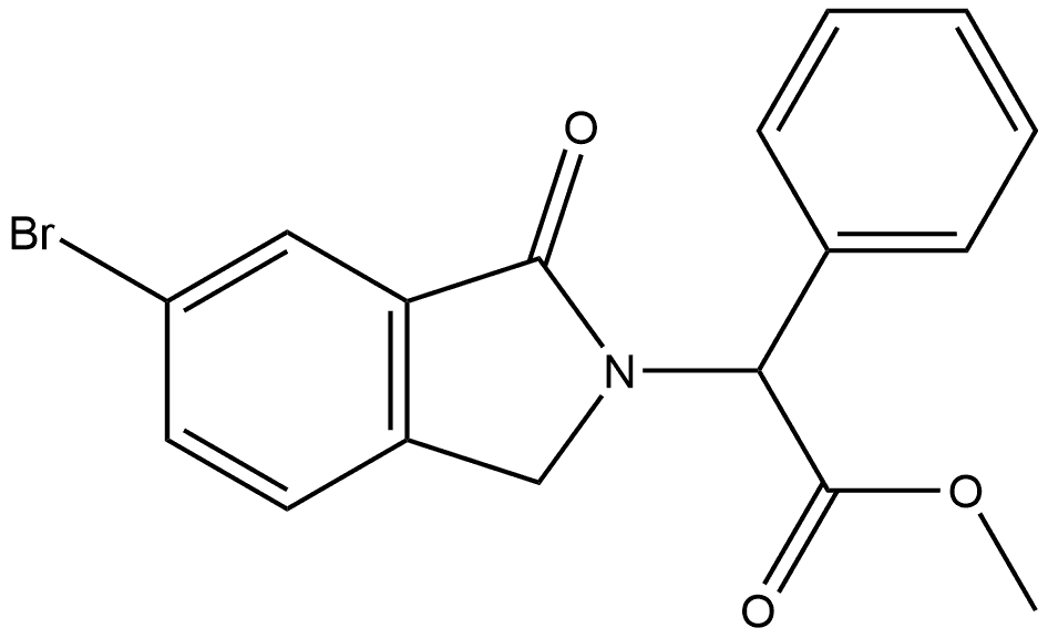 2H-Isoindole-2-acetic acid, 6-bromo-1,3-dihydro-1-oxo-α-phenyl-, methyl ester Structure