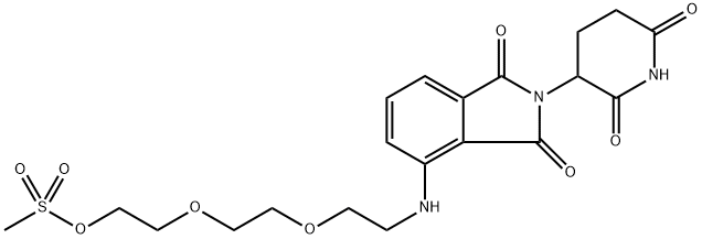 Pomalidomide-NH-PEG3-Ms 구조식 이미지