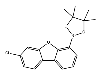 Dibenzofuran, 3-chloro-6-(4,4,5,5-tetramethyl-1,3,2-dioxaborolan-2-yl)- Structure