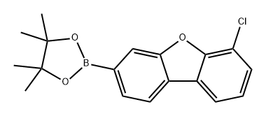 Dibenzofuran, 6-chloro-3-(4,4,5,5-tetramethyl-1,3,2-dioxaborolan-2-yl)- Structure