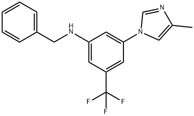 Benzenemethanamine, N-[3-(4-methyl-1H-imidazol-1-yl)-5-(trifluoromethyl)phenyl]- Structure