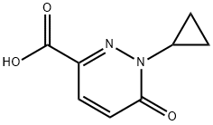 1-Cyclopropyl-1,6-dihydro-6-oxo-3-pyridazinecarboxylic acid 구조식 이미지