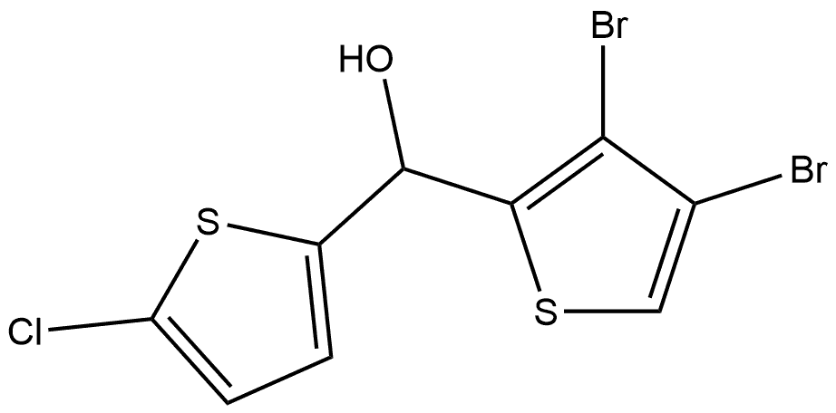 3,4-Dibromo-α-(5-chloro-2-thienyl)-2-thiophenemethanol Structure