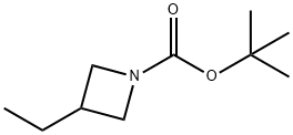 1-Azetidinecarboxylic acid, 3-ethyl-, 1,1-dimethylethyl ester Structure