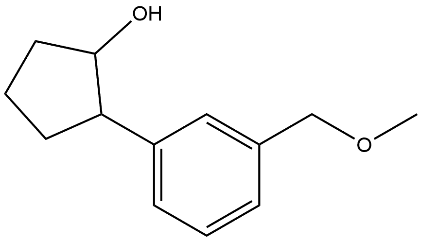 2-[3-(Methoxymethyl)phenyl]cyclopentanol Structure