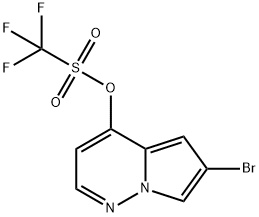 Methanesulfonic acid, 1,1,1-trifluoro-, 6-bromopyrrolo[1,2-b]pyridazin-4-yl ester Structure