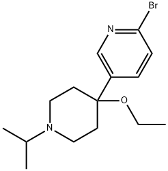 Pyridine, 2-bromo-5-[4-ethoxy-1-(1-methylethyl)-4-piperidinyl]- Structure