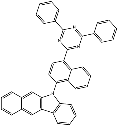 5H-Benzo[b]carbazole, 5-[4-(4,6-diphenyl-1,3,5-triazin-2-yl)-1-naphthalenyl]- Structure