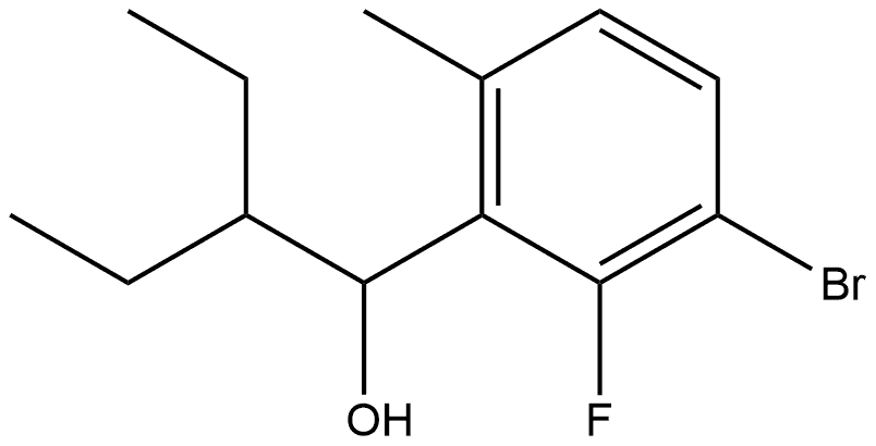 3-Bromo-α-(1-ethylpropyl)-2-fluoro-6-methylbenzenemethanol Structure