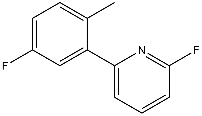 2-Fluoro-6-(5-fluoro-2-methylphenyl)pyridine Structure