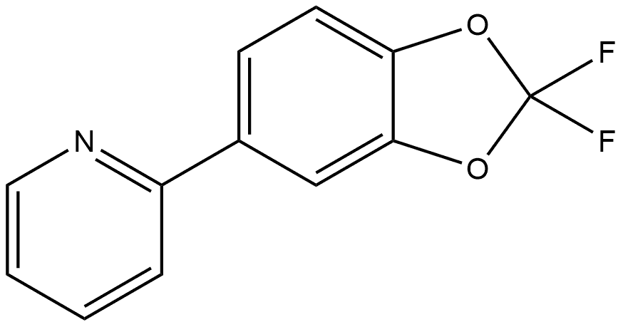 2-(2,2-Difluoro-1,3-benzodioxol-5-yl)pyridine Structure