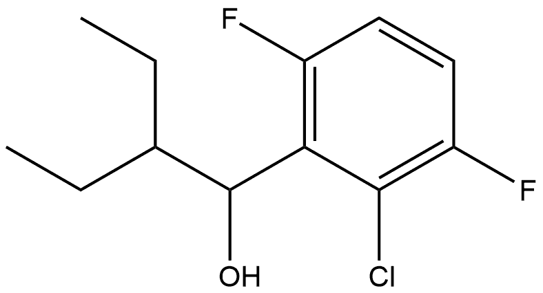 2-Chloro-α-(1-ethylpropyl)-3,6-difluorobenzenemethanol Structure
