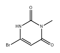 2,4(1H,3H)-Pyrimidinedione, 6-bromo-3-methyl- Structure