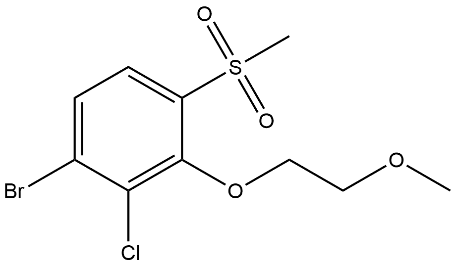 1-Bromo-2-chloro-3-(2-methoxyethoxy)-4-(methylsulfonyl)benzene Structure