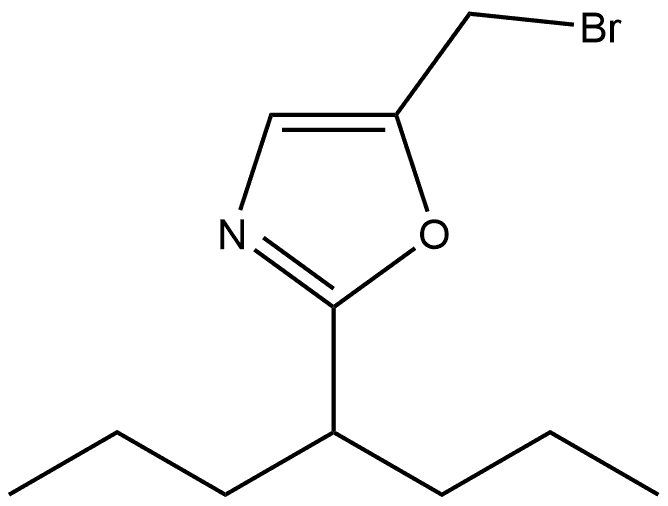 5-(bromomethyl)-2-(heptan-4-yl)-1,3-oxazole Structure