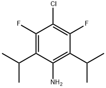 4-Chloro-3,5-difluoro-2,6-bis(1-methylethyl)benzenamine 구조식 이미지