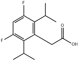 3,5-Difluoro-2,6-bis(1-methylethyl)benzeneacetic acid Structure