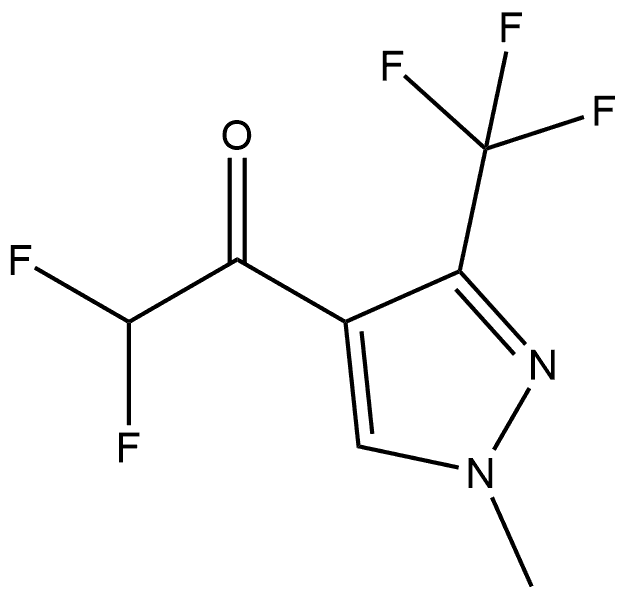 2,2-Difluoro-1-[1-methyl-3-(trifluoromethyl)-1H-pyrazol-4-yl]ethanone Structure