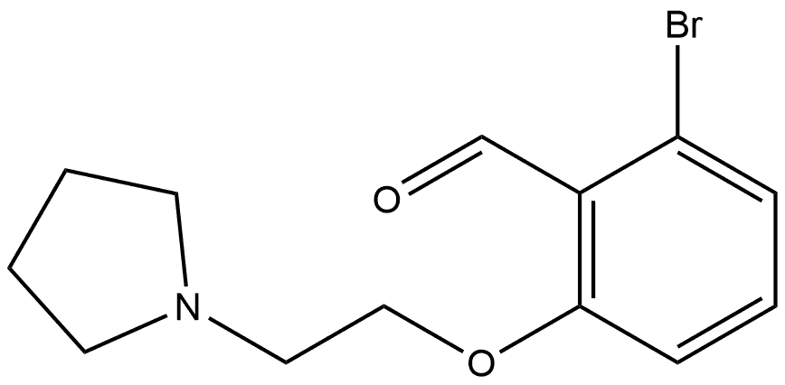 2-Bromo-6-[2-(1-pyrrolidinyl)ethoxy]benzaldehyde Structure