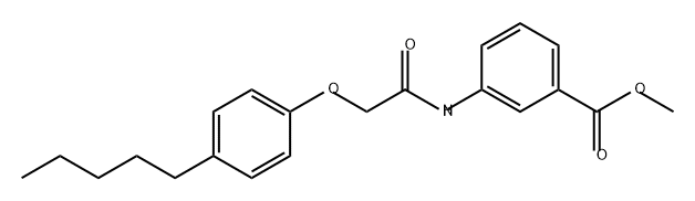 Benzoic acid, 3-[[2-(4-pentylphenoxy)acetyl]amino]-, methyl ester 구조식 이미지