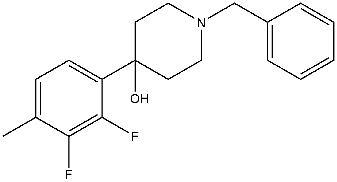 4-(2,3-Difluoro-4-methylphenyl)-1-(phenylmethyl)-4-piperidinol Structure