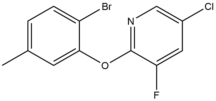 2-(2-Bromo-5-methylphenoxy)-5-chloro-3-fluoropyridine Structure