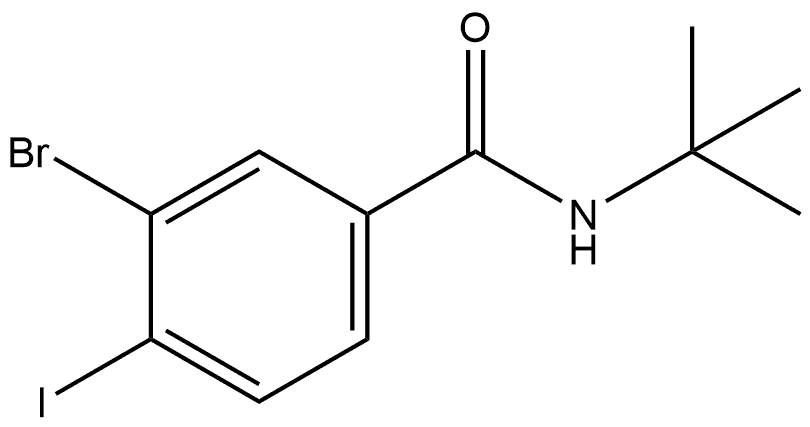3-Bromo-N-(1,1-dimethylethyl)-4-iodobenzamide Structure