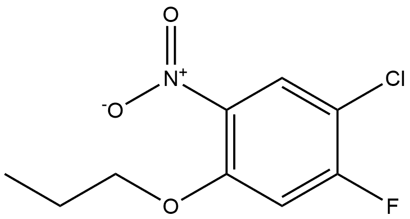 1-chloro-2-fluoro-5-nitro-4-propoxybenzene Structure