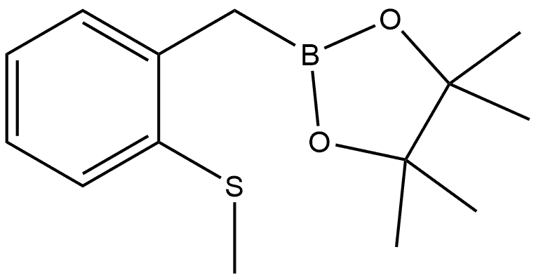 4,4,5,5-tetramethyl-2-(2-(methylthio)benzyl)-1,3,2-dioxaborolane Structure