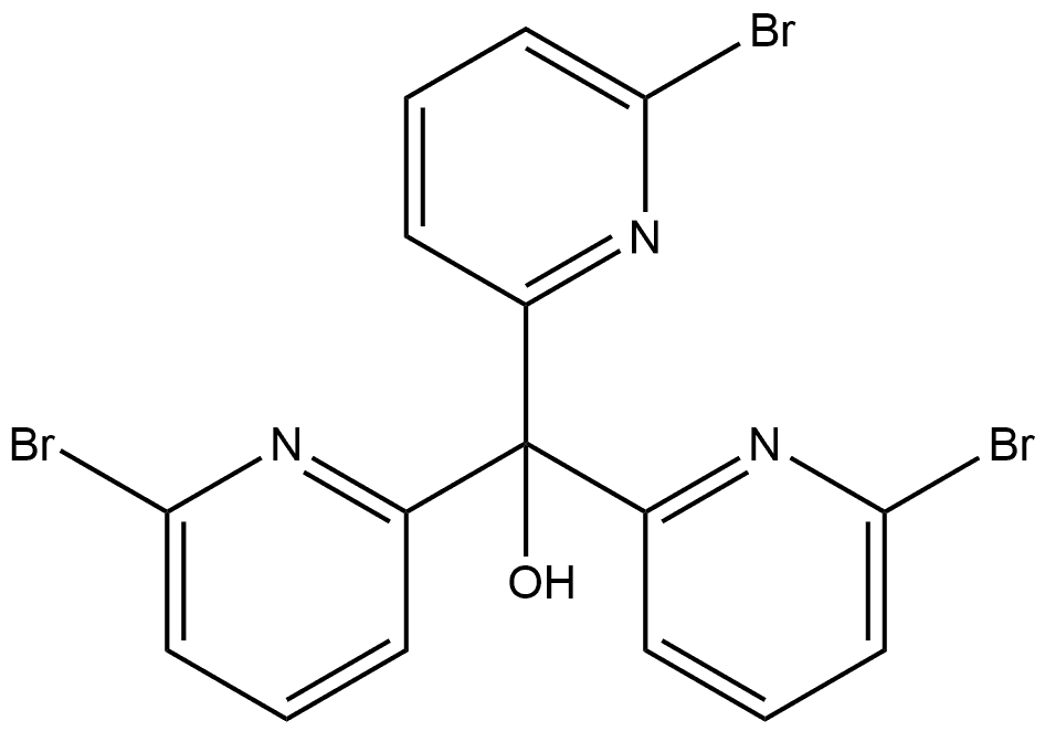 2-Pyridinemethanol, 6-bromo-α,α-bis(6-bromo-2-pyridinyl)- Structure