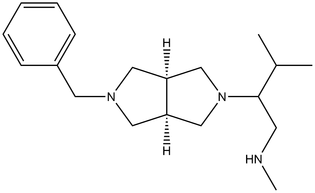 {2-[(3aR,6aS)-5-benzyl-octahydropyrrolo[3,4-c]pyrrol-2-yl]-3-methylbutyl}(methyl)amine Structure