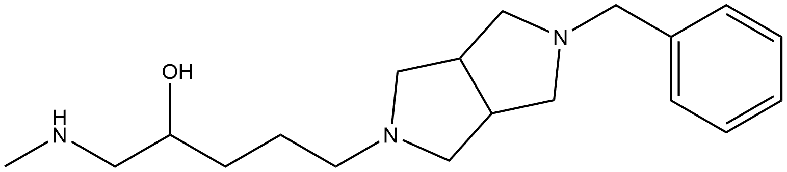 5-{5-benzyl-octahydropyrrolo[3,4-c]pyrrol-2-yl}-1-(methylamino)pentan-2-ol Structure