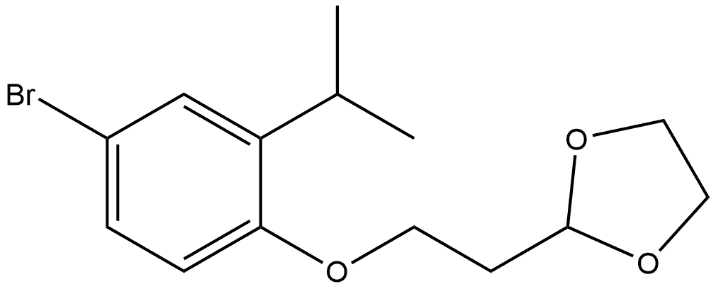 2-[2-[4-Bromo-2-(1-methylethyl)phenoxy]ethyl]-1,3-dioxolane Structure